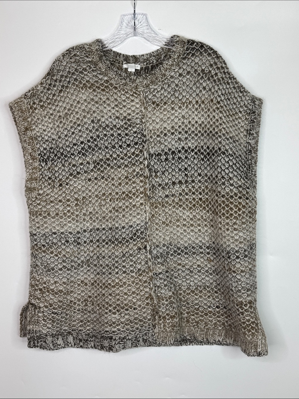 Pure Jill Sleeveless Chunky Knit Wool Mohair Blend Sweater Size M/L